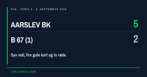 To røde kort og syv mål i Aarslev BK’s 5-2