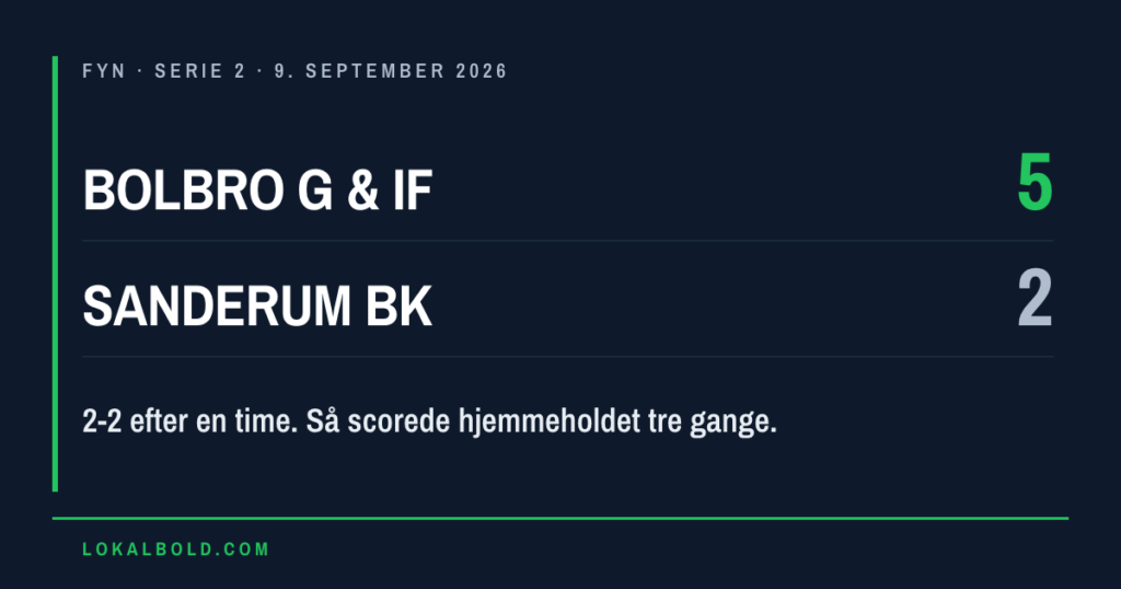 Tre mål af Pay Thore Bischoff i Bolbros 5-2