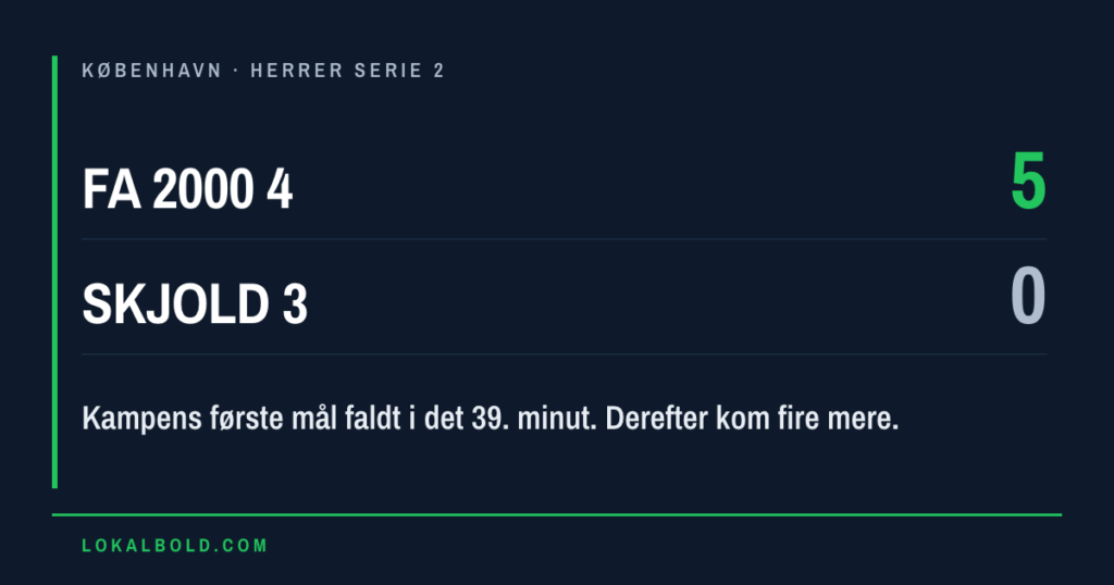 To mål af Victor Hersom da FA 2000 4 vandt 5-0
