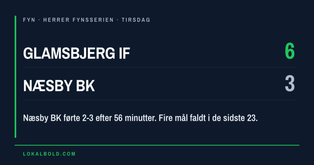 Glamsbjerg IF vendte 2-3 til 6-3 mod Næsby BK