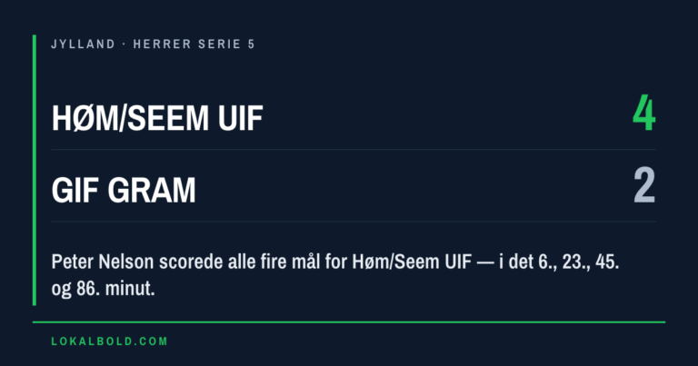 Fire Nelson-mål da Høm/Seem UIF slog GIF Gram 4-2