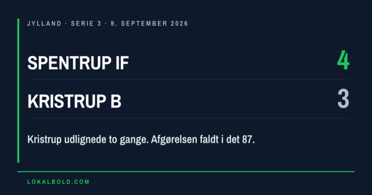 Mick Steffensen afgjorde Spentrup IF’s 4-3 i det 87.