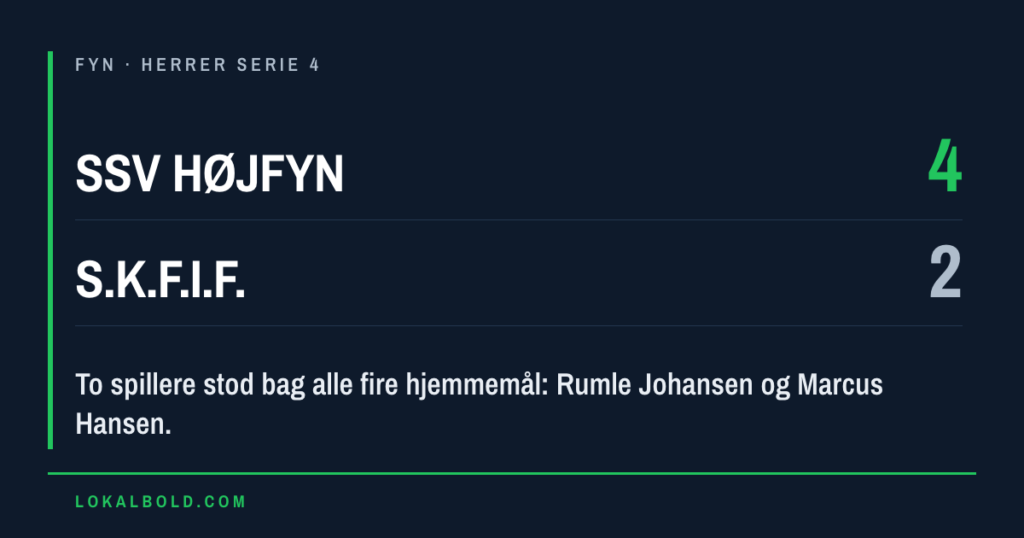 To mål hver til Rumle Johansen og Marcus Hansen