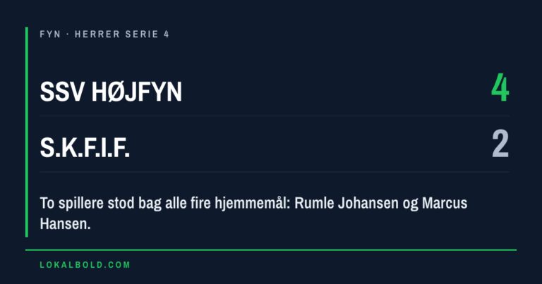 To mål hver til Rumle Johansen og Marcus Hansen