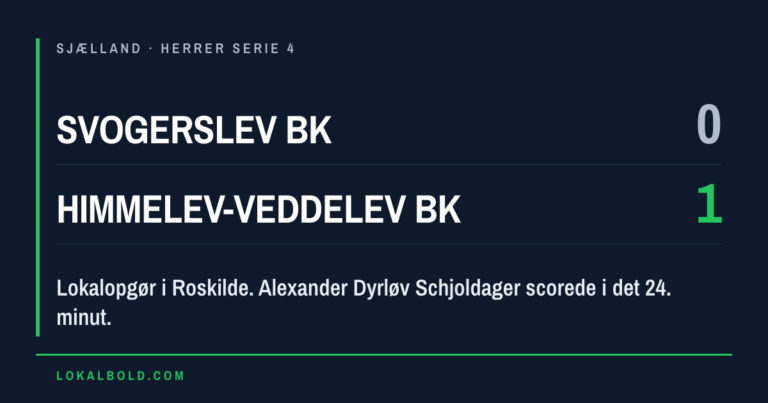 Himmelev-Veddelev BK vandt lokalopgøret hos Svogerslev BK