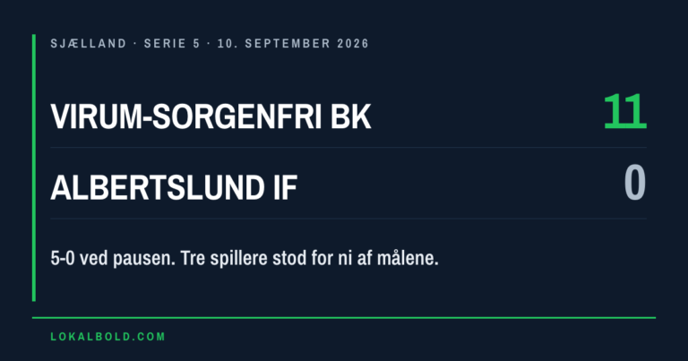 Fire mål af Frederik Hvalsø Hansen i 11-0